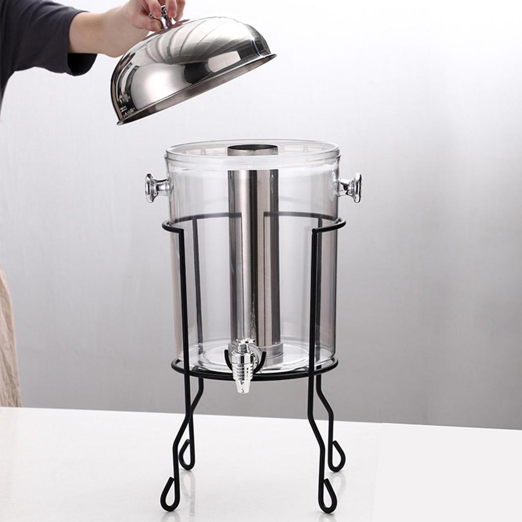 8L Commercial Juice Dispenser with Bracket Multipurpose for Large Gatherings Black