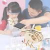 Educational Diy Solar-powered Helicopter Model For Kids 7-14 Years Old Customizable Wooden Material