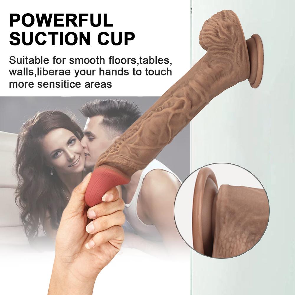 Realistic Dildo with Suction Cup Fake Dick Big Penis Sex Toys for Woman