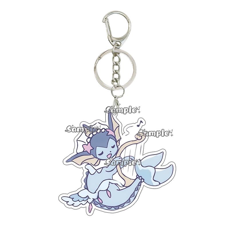 

Anime Character Jolteon Leafeon Sylveon Pattern Acrylic Keychain Accessories Girls Boys Couples Backpack Charm Keyring Gifts Toy about 5cm