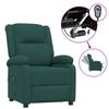 VidaXL Electric Recliner Dark Green Fabric 3098358
