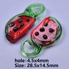 15pcs Mixed Glass Pepper Cherry Cabbage Pendants For Jewelry Making Supplies Red Apple Fruit Charm Pendant DIY Keychain Material