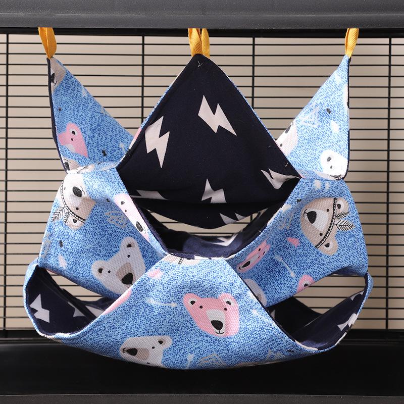 

Трехслойный гамак Гамак для маленьких питомцев Принт Морская свинка Белка Спальное место Лабиринт Мешочек для меда Гамак для хомяка Мешочек для клетки шиншиллы S 20 20cm