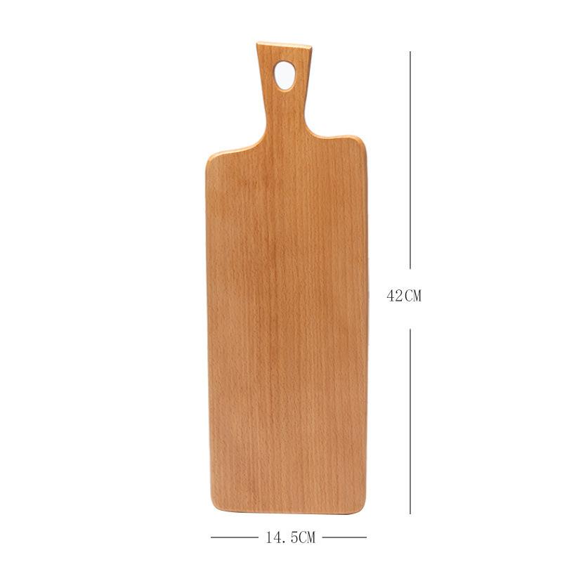 HEMU Beech Chopping Blocks Kitchen Wood Food Plate Wooden Pizza Sushi Bread Whole Wood Tray Cutting Board No Paint