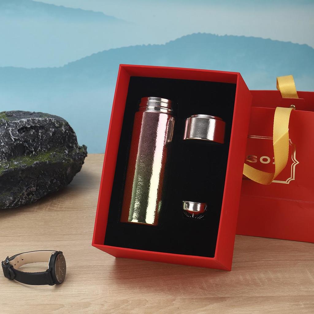 Pure Titanium Double-Layer Insulated Tea Cup - Elegant High-End Business Gift