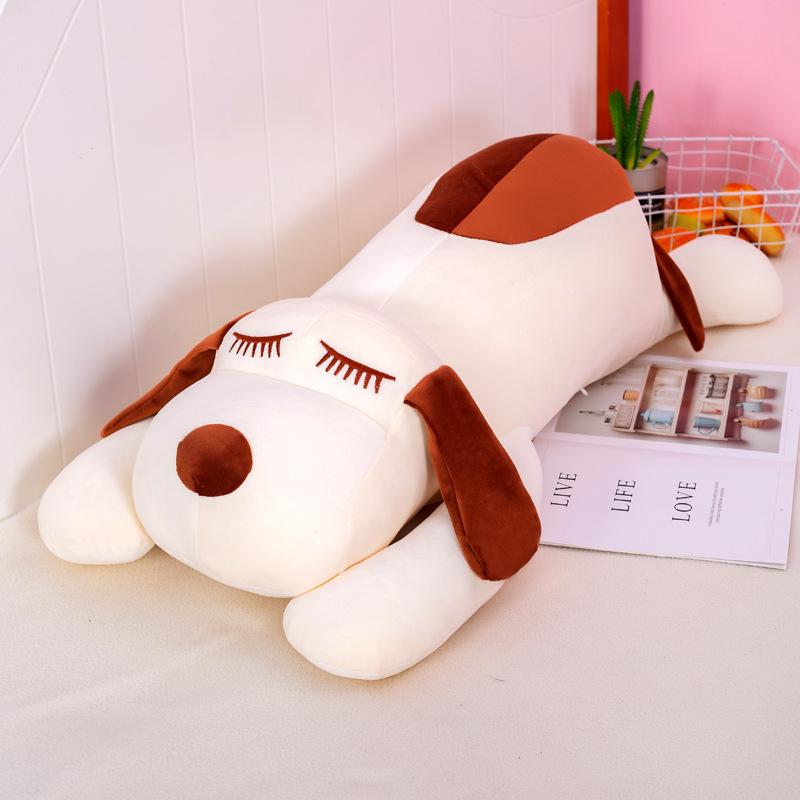 Dog Plush Toy Gift Doll Cute Girl Sleeping On Super Soft Bed Throw Pillow Rag Doll