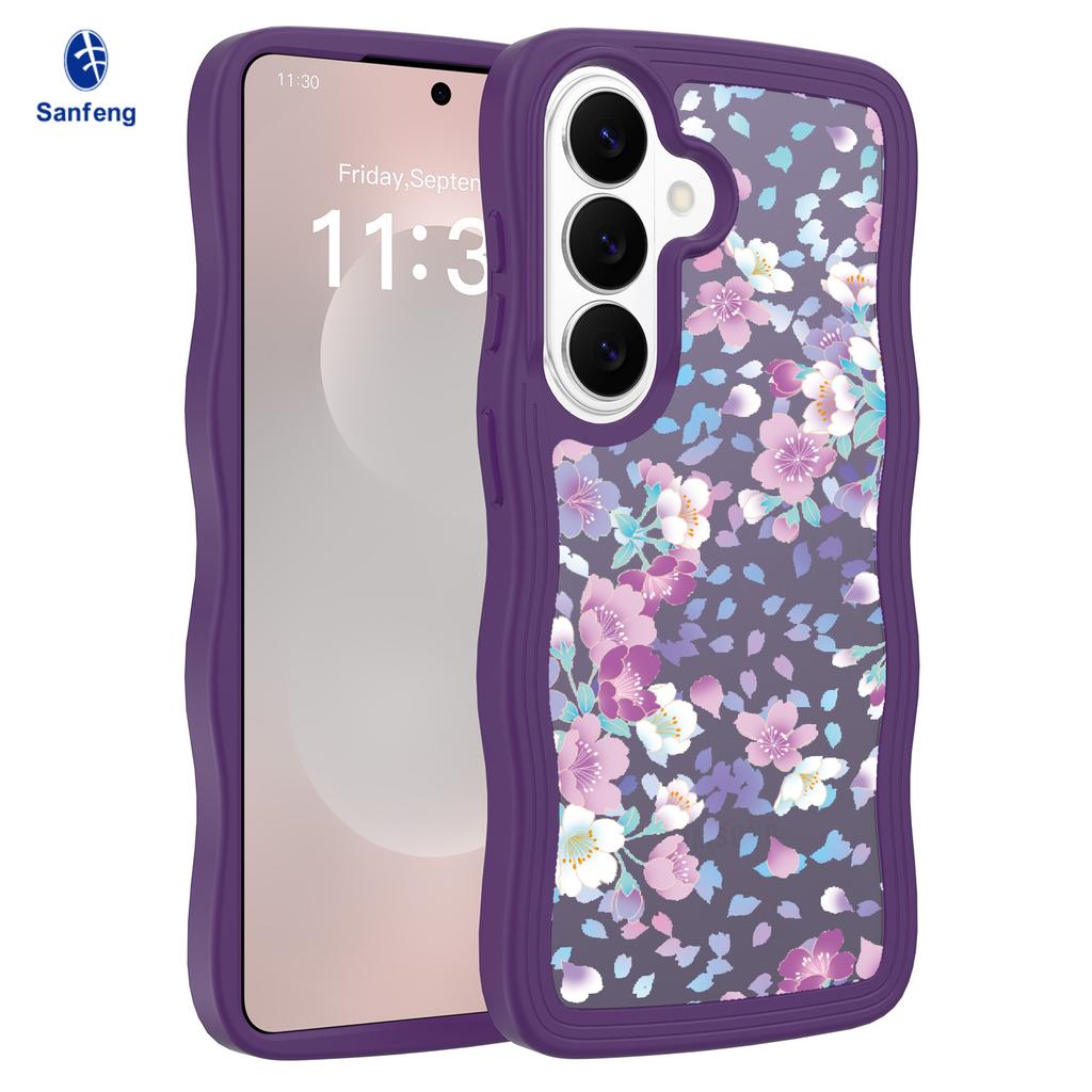 Applicable to Samsung S26/25plus mobile phone case matte S24Ultra skin wavy anti-drop s23 protective case