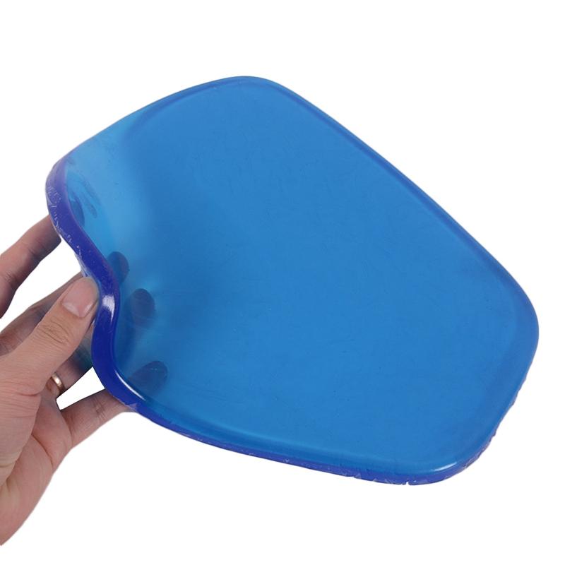 Motorcycle Accessories Gel Seat Cushion Flexible 27*25.5*1CM Soft Comfortable Shock Absorption Blue Slim Body Shape Adhesive