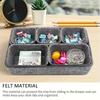 Felt Desktop 8 Piece Drawer Storage Box Set One Piece Molded Organizer Snack Container Organization System Kit