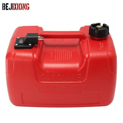 Tanque de Combustible para Motor Fuera de Borda Marino de 12L Caja de Aceite Portátil para Barco Yate Motor Conector Plástico Rojo Antiestático Resistente a la Corrosión