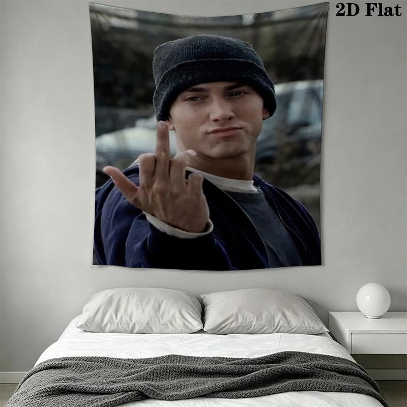 Eminem Wall Tapestry Aesthetic Wall Hanging Printed Fabric Blanket Decorative Tapestries for Bedroom Living Room Home Decor