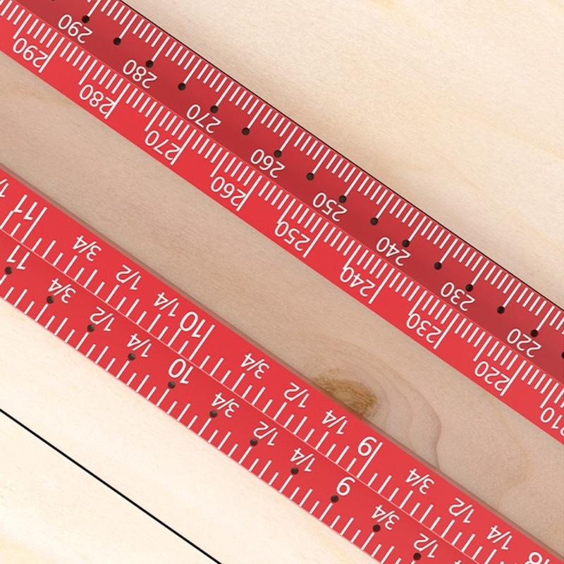 Multifunctional Scribing Ruler 360 Marking Adjustable Length Woodworking Tool for Carpentry & Metalwork Precisions Tasks