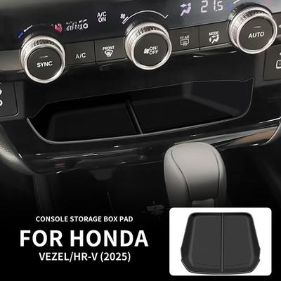 Hidden Central Pad For Honda Vezel HRV HR-V 2025 Center Console Storage Box Organizer Case Replacement Car Interior Accessories.