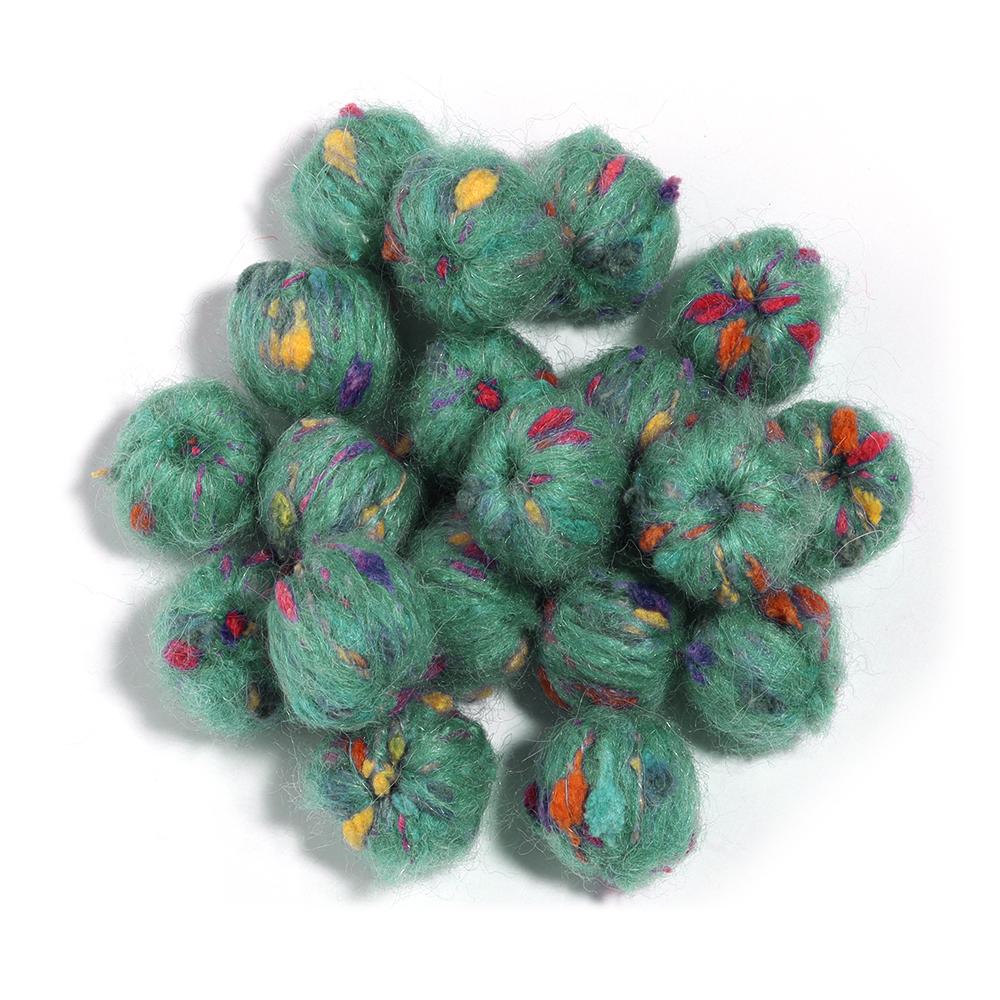 10pcs Plush Mohair Ball Beads Colorful Soft Pompom Beads For DIY Jewelry Making Handmade Clothing Earrings Decor Accessories
