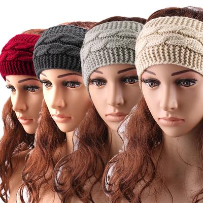 Autumn and Winter Knitted Elastic Keepwarm Ear Protection Headband