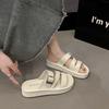 Slippers Women's Summer Outer Wear New Retro Casual Soft Bottom One-word Drag Fashion Flat Bottom Boken Cool Slippers Women