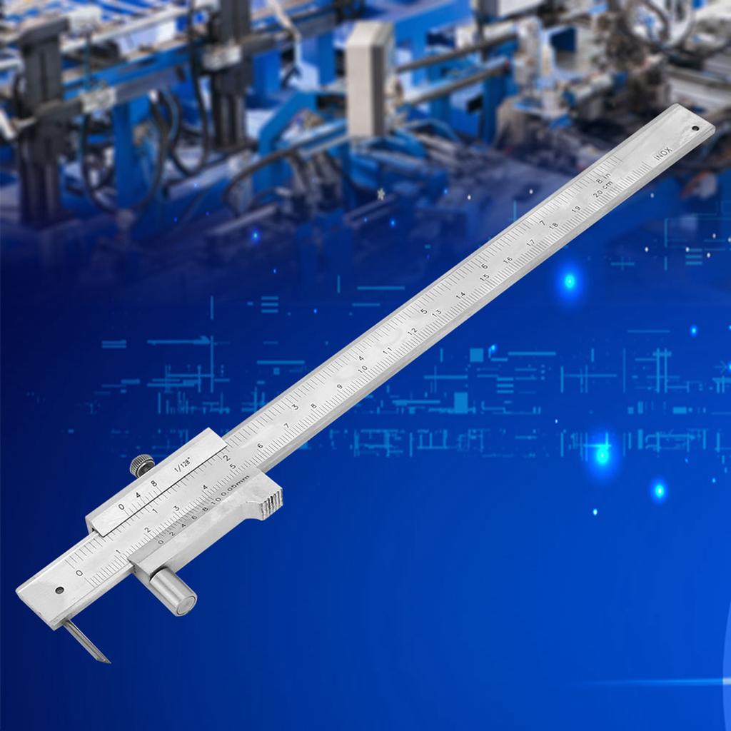 Measuring Tool Portable Stainless Steel Vernier Caliper 0‑200mm Caliper Ruler with Scriber