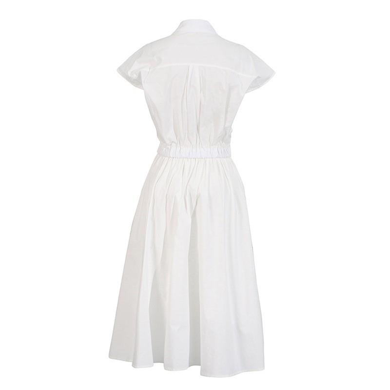 French Retro Women's Clothing Suit Lapel Short-sleeved Single-breasted Top Embroidered Hollow Skirt Women