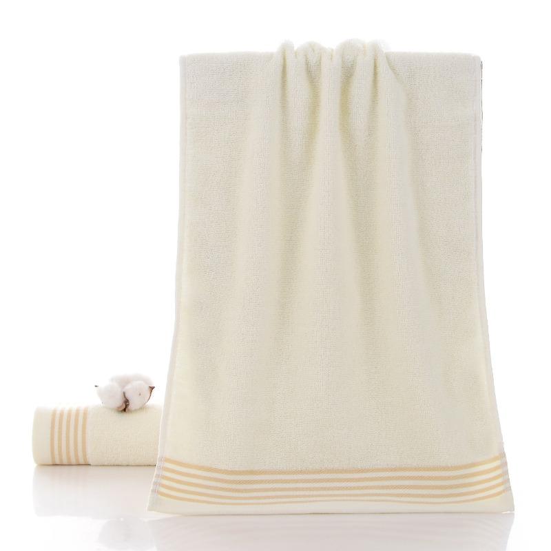Cotton Towel for Home Use, Plain Color, Simple Design, Minimalist Style, for Couples, with Embroidery.