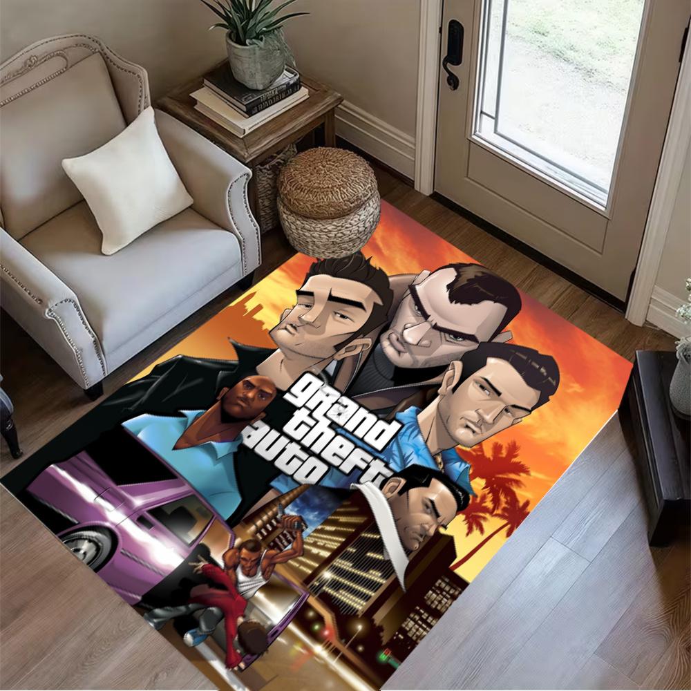 Grand Theft Auto Iv Carpet Suitable For Study Room Decorate Room Game Room Foyer Antislip Rug Decorate Offices