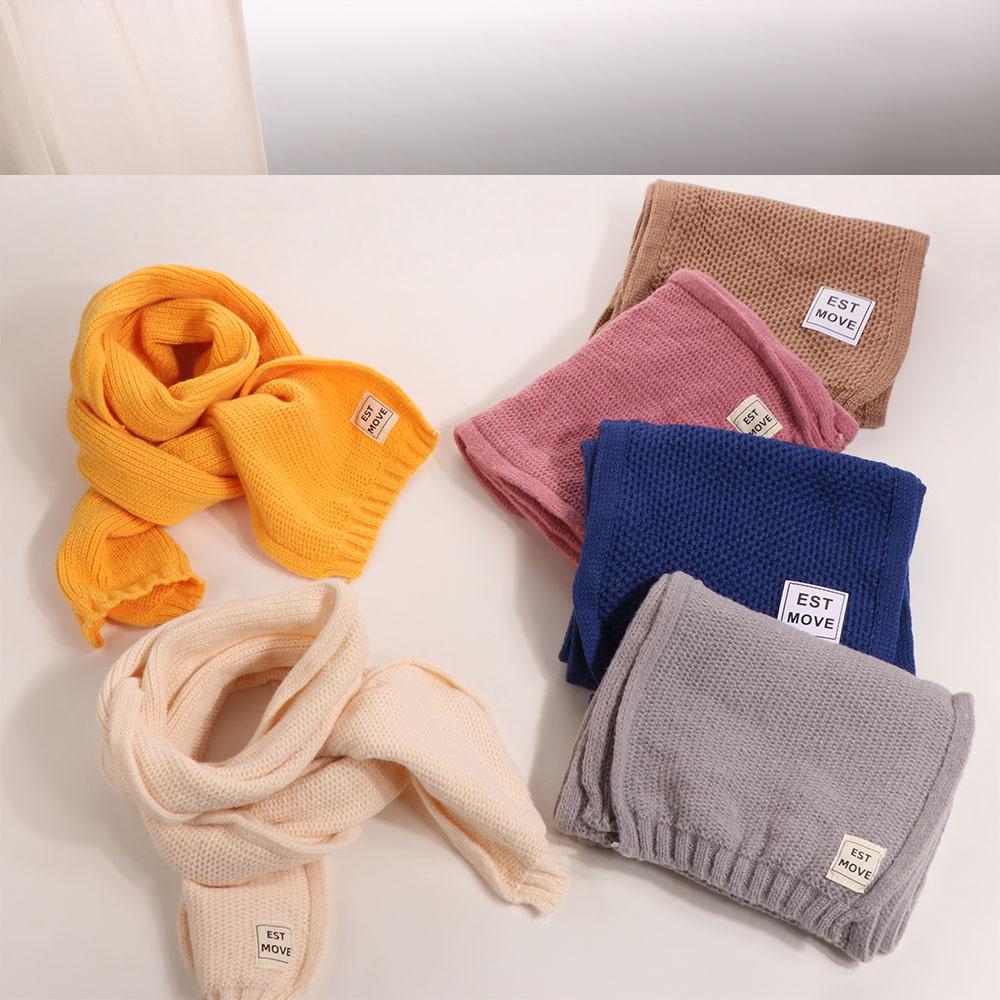 Autumn Winter Children Knitted Scarf Korean Style Wool Knitting Scarves Boys Girls Scarf  Gifts