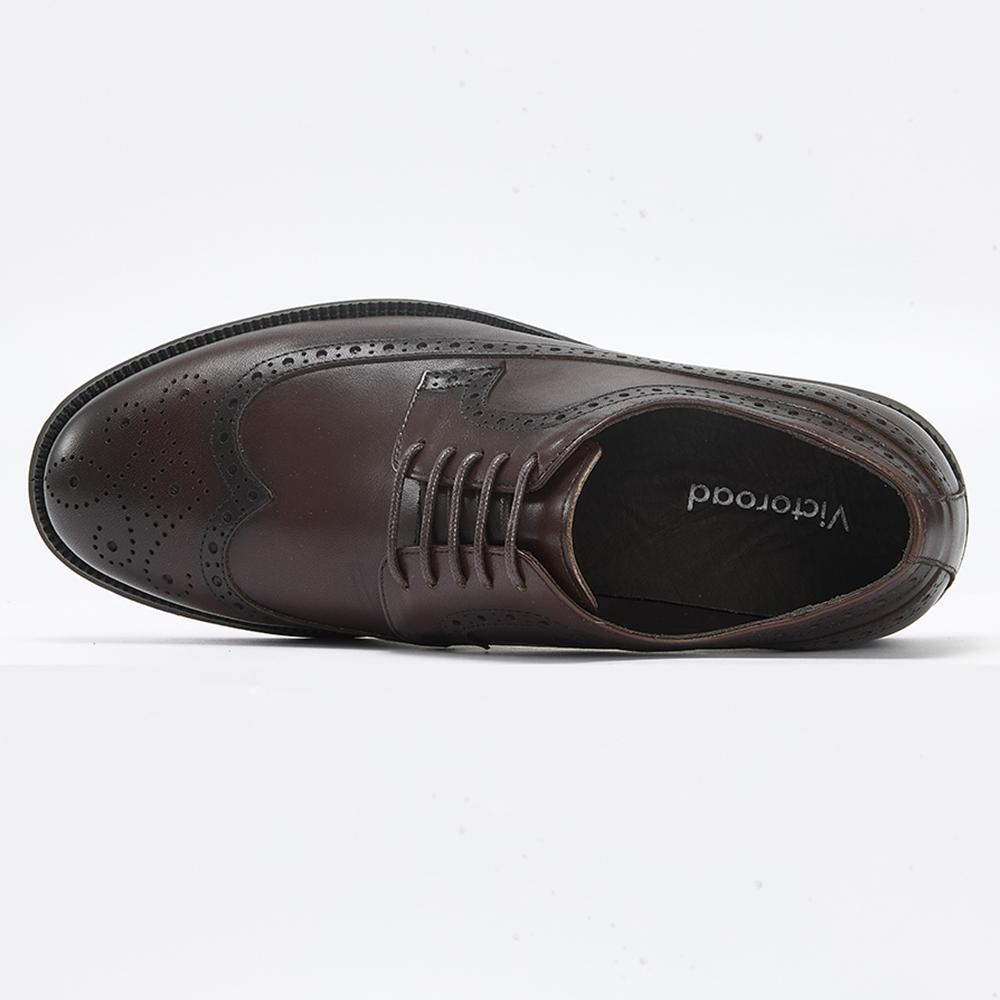 Fashion 2025 Vintage Italy High Quality Brogue Style Derby Dress Shoes Genuine Leather Business Party Shoes for Men