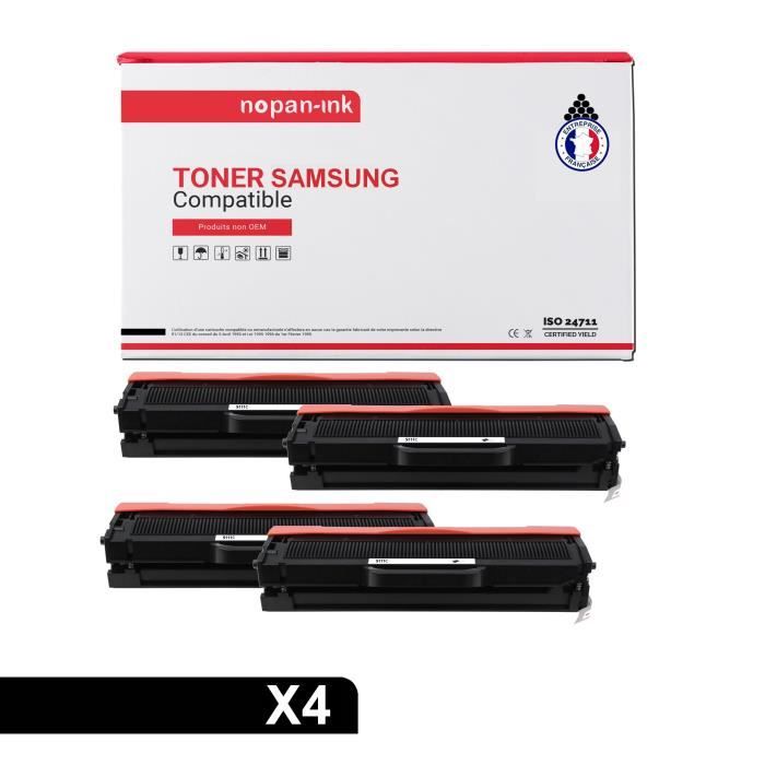 Toner générique compatible Samsung Xpress - NOPAN-INK - MLT D111S - Noir - Pack de 4 - Rendement 1000 pages