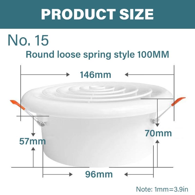 Easy Installation Round Ceiling Vent Rotatable Louver Soffit Vent with Insect Screen for Living Spaces Kitchen Bathroom