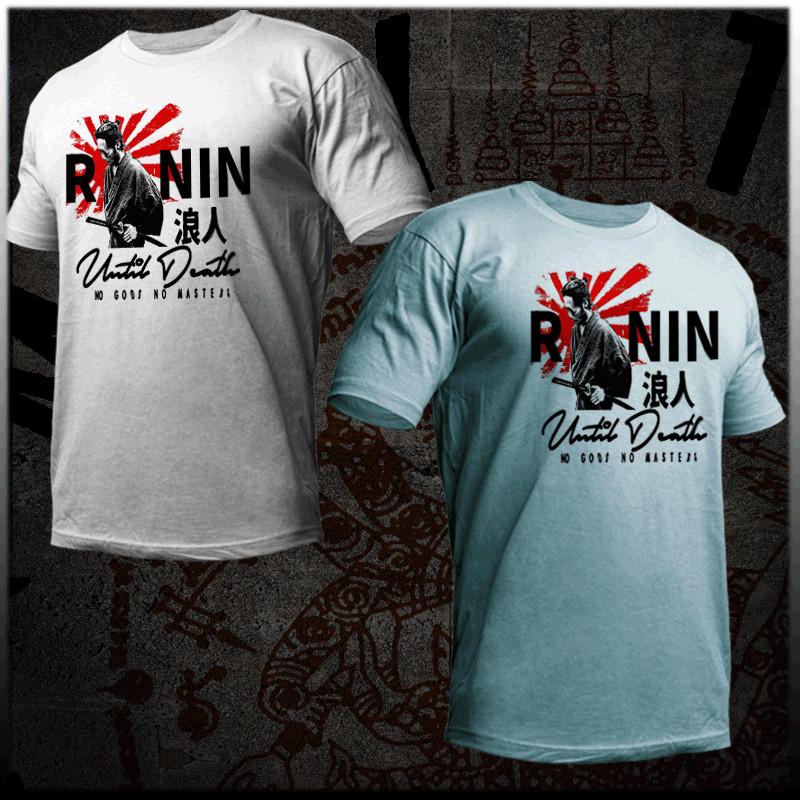 

Samurai T-Shirt Ronin until death Bushido Code Japanese warrior katana Kanji tee XL