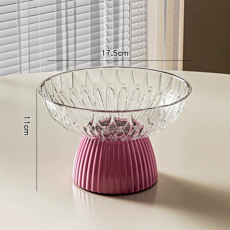 Elegant Large Washable Fruit Bowl With Pedestal - Chic, Hygienic Tabletop Organizer And Decorative Centerpiece