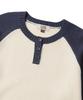 CGP (Women) Henley Neck Raglan Color Block Knit_Cream