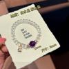 Rose Gold Dream Original Natural White Crystal Beaded Bracelet Sparkly Fashion Jewelry Women