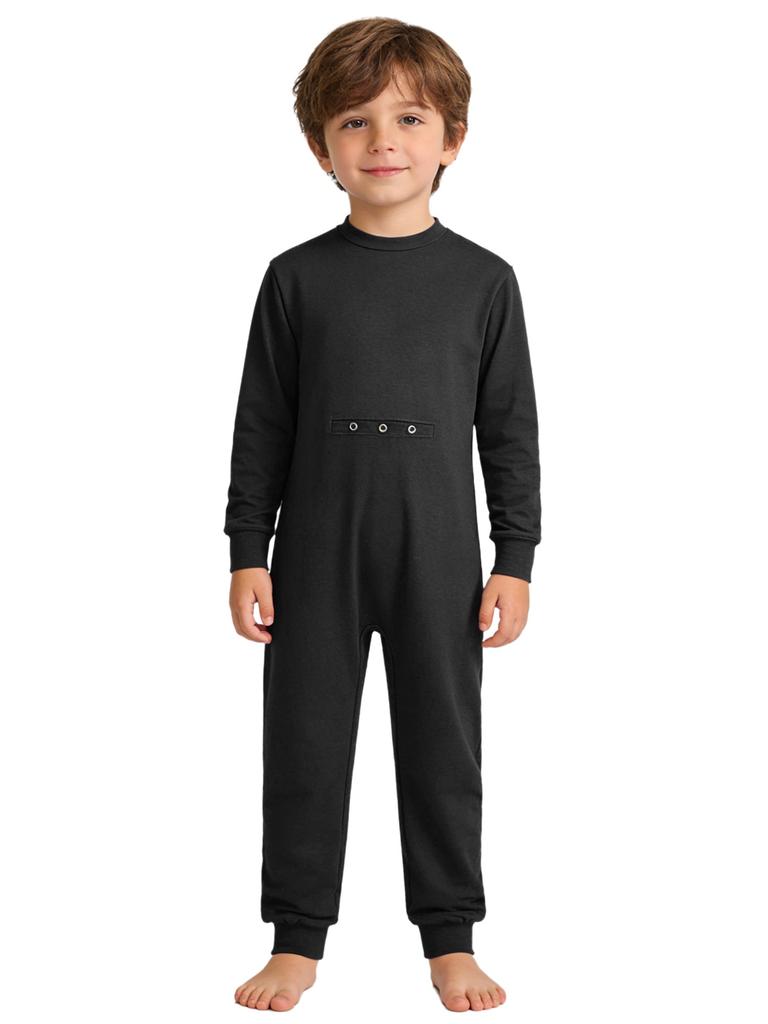 Unisex Special Needs Adaptive Clothing Long Sleeve Anti Strip Invisible Zipper Back Jumpsuit