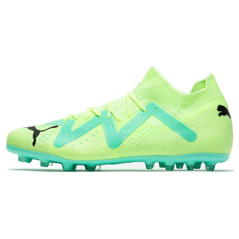 Puma Future Match Round Toe Lace-Up MG (Rubber Short Studs) Soccer Shoes Men Soccer Shoes Yellow Green 107183-03