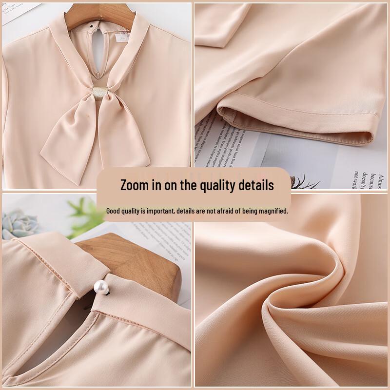 Blouse Chiffon Manches Courtes Élégante pour Femme Troloman