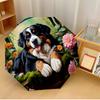 Perro de Montaña Bernés (2) Paraguas estampado a prueba de viento plegable portátil para sol y lluvia adecuado para regalar