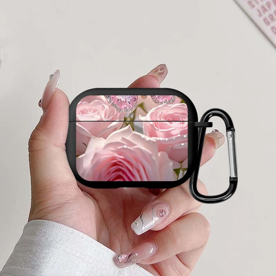 Pink Flowers Case For Airpods Pro2 4 1 2 Pro 3 Pro3 Earphone Cases Cover