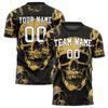 Maßgeschneiderte Teamname Nummer Name Fußball T-Shirts Personalisierte DIY Totenkopf Grafik Sport T-Shirt Locker Schnelltrocknend Team Uniformen