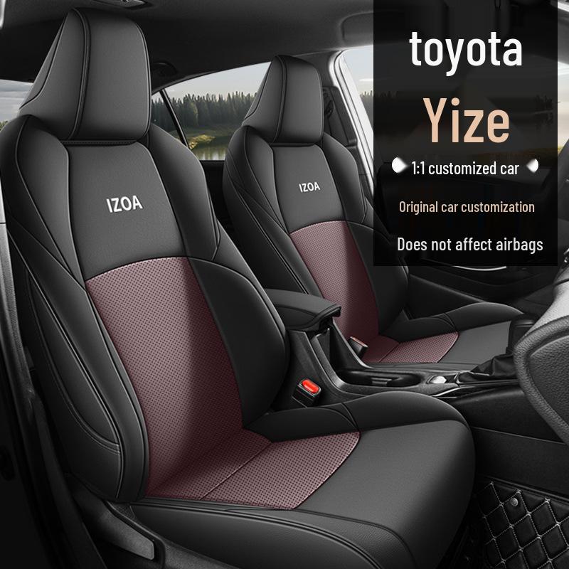 Toyota IZOA CHR Leather Car Seat Covers, Universal, All-Season, Fully Enclosed Cushions.