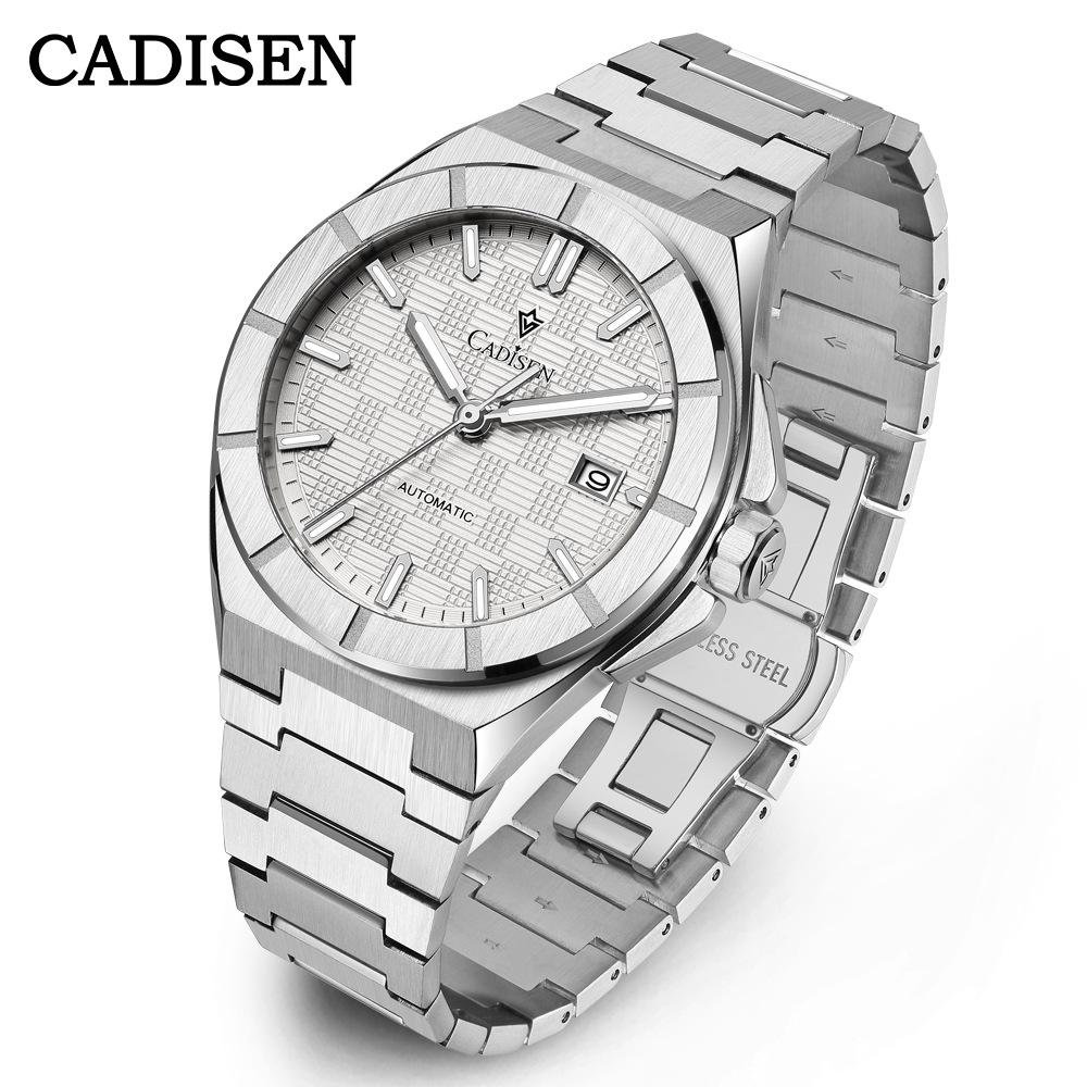 Cadisen 2025 Men's Stainless Steel Mechanical Watch with Imported NH35 Movement