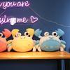 Adorable Cartoon Crab Plush Toy Stuffed Animal Pillow Down Cotton Cushion