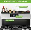 30" Magnetic Stove Top Shelf Kitchen Organizer Anti-Slip Anti-Fall Heat Resistant Food-Grade Silicone Spice Rack for Flat Stoves