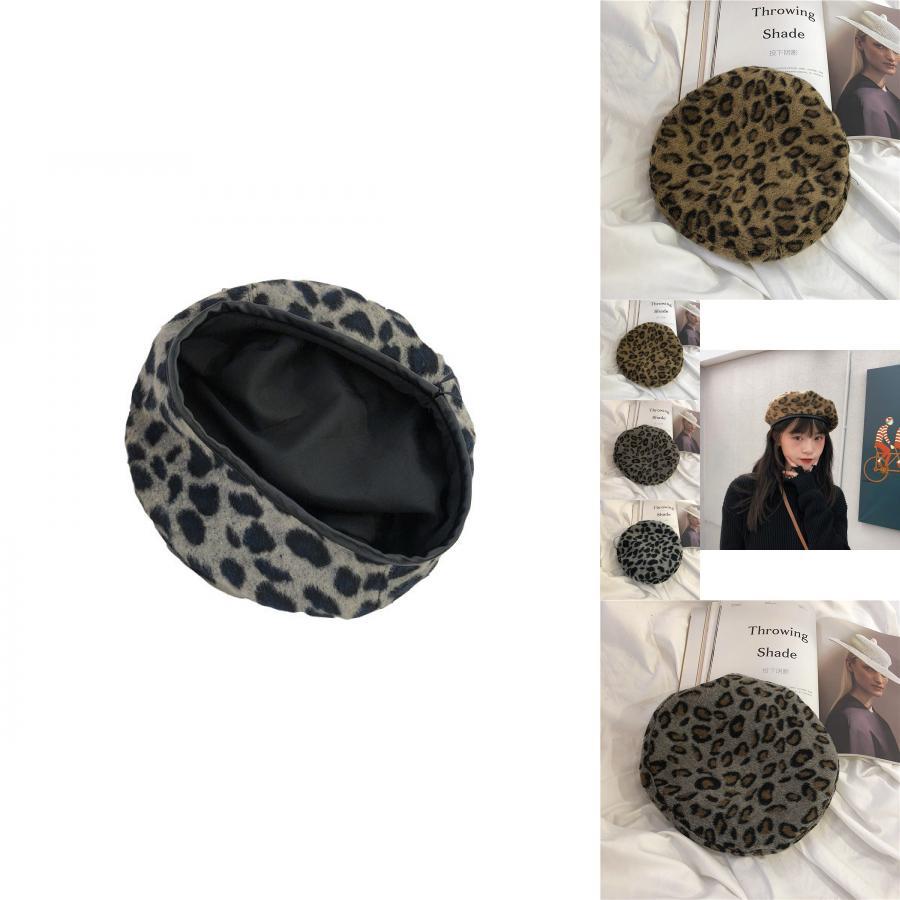 Stylish Leopard Pattern Beret Hat For Women Men Fashionable Warm And Cozy