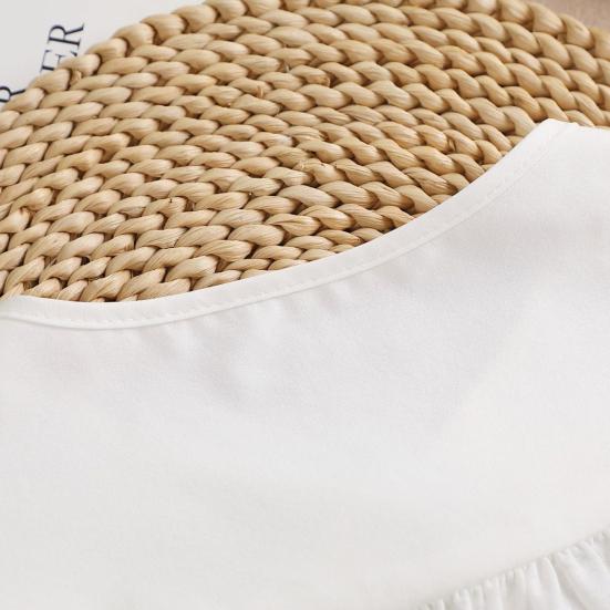 Scollo Morbido Delicato Pizzo di Cotone Decorazione Comodo da Indossare Applicazione per Collo per Vestito