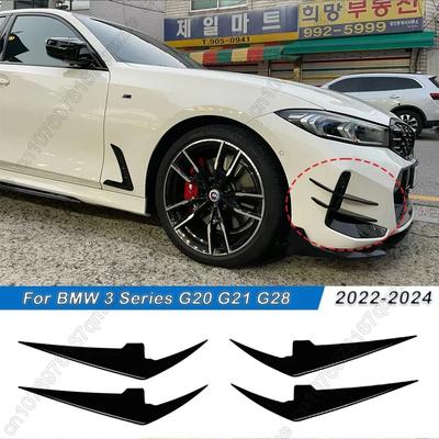 Dla BMW G20 G21 318i 320i 330i M340i 2022-2025+ LCI M-Sport Samochód Przedni Zderzak Canards Przedni Spoiler Lip Splitter Nakładka Naklejka
