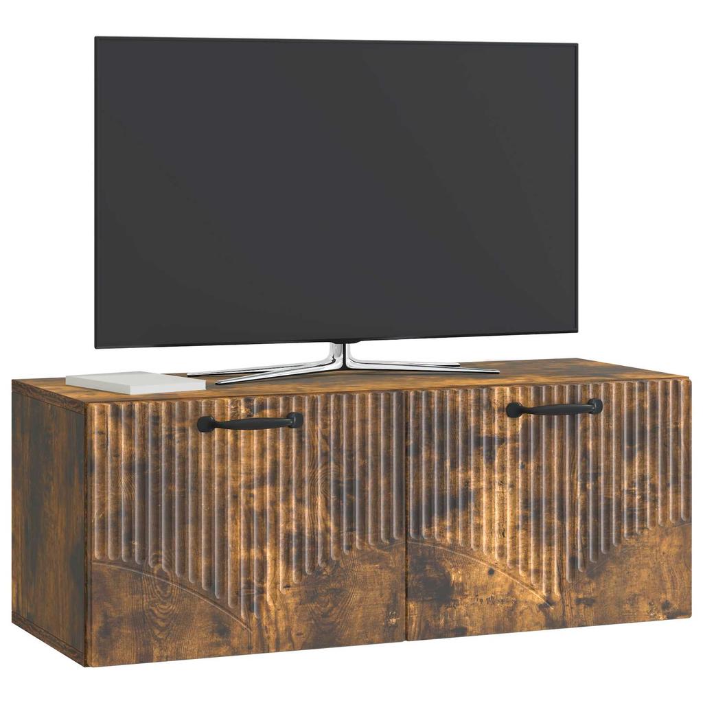 Wall Mounted TV Cabinet Smoked Oak 78.5 x 31 x 30 cm