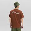 Comfortable Logo Print Round Neck Short Sleeve T-Shirt Men Tops Brown LMT0074723RX00FA05168