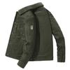 Plus Size Men's Jacket Men's Middle-aged Fleece-lined Thickened Lasel Jacket Multi-pocket Work Clothes