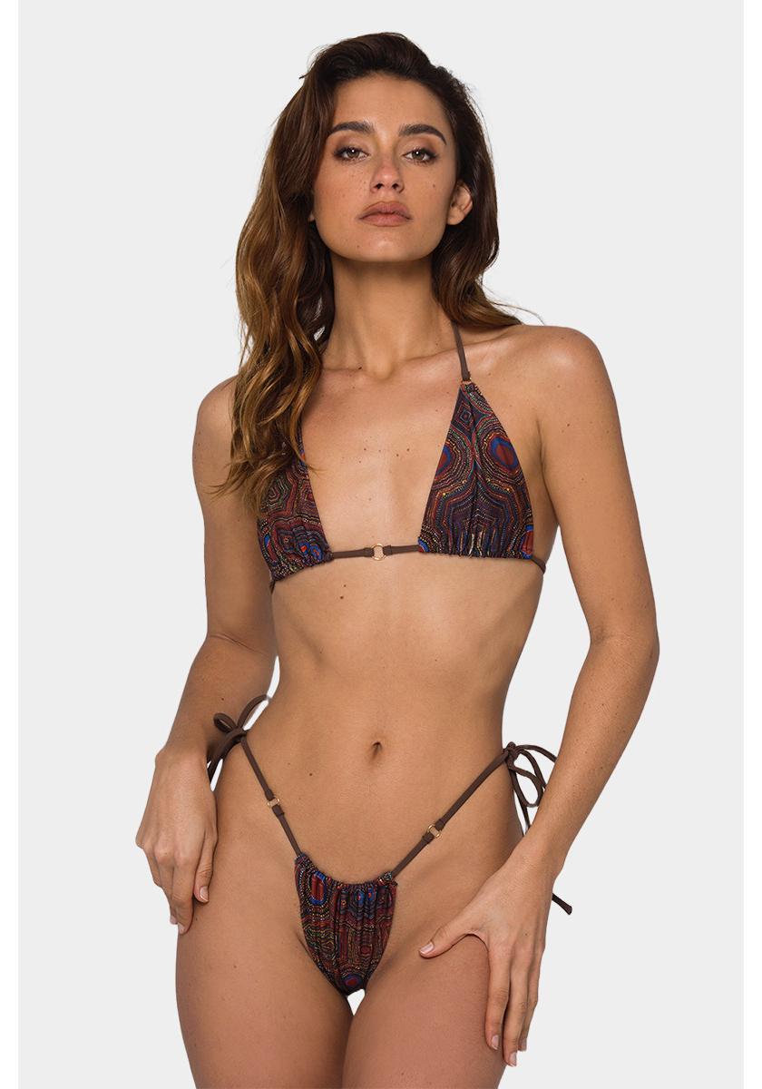 2024 Multi-Color Digital Print Halter Bikini: European  American Sexy Two-Piece Swimsuit Small
