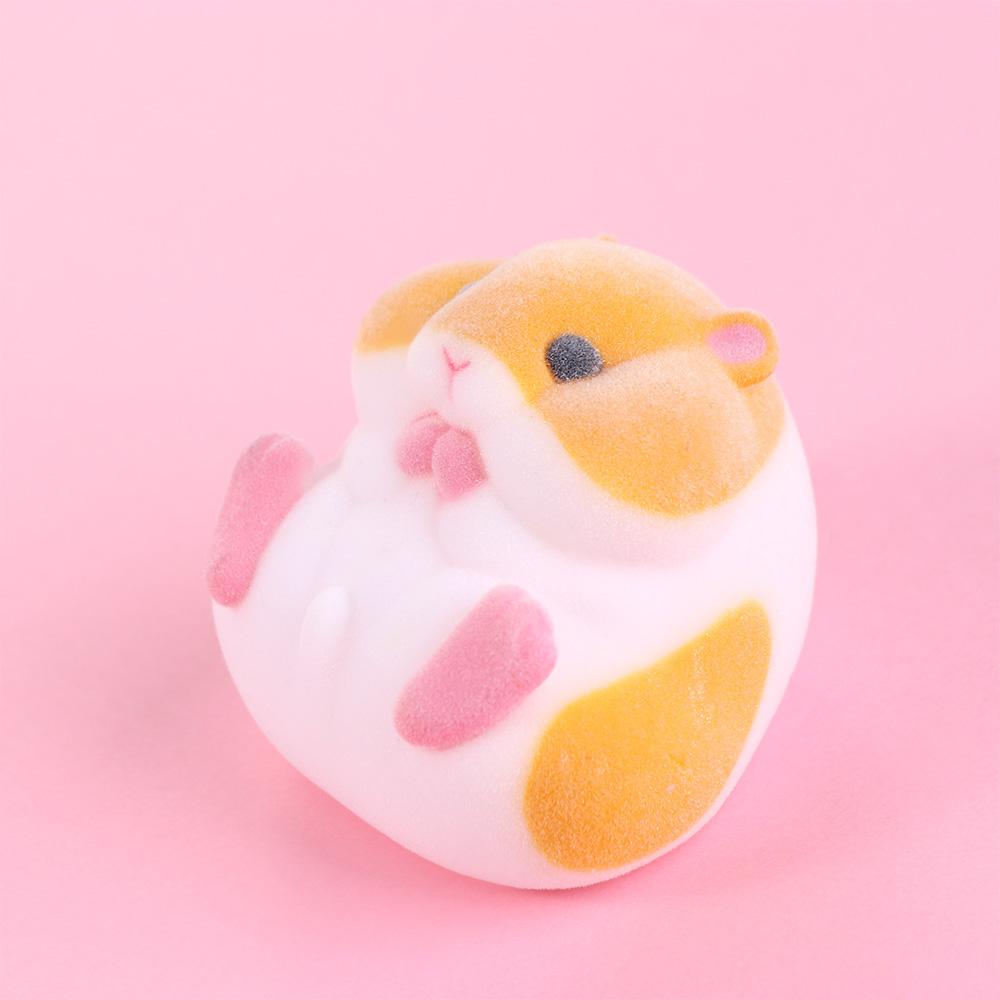 Flocking  Dolls Stress Relief Fatty Milky Anime Hamster Capsule Toys Gashapon Toys Capsule Hamster Gashapon Hamster